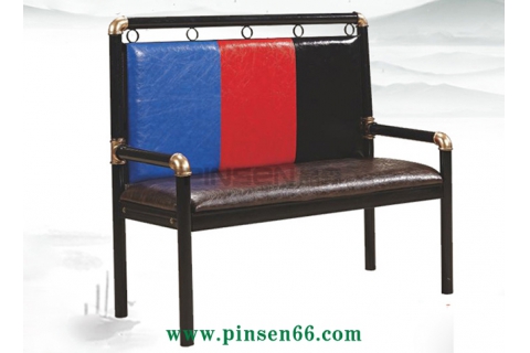 三色鐵藝管式美式loft復古卡座沙發餐桌椅